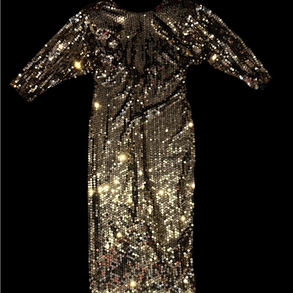 Vintage Oleg Cassini bronze sequins dress. - Picture 7 of 13
